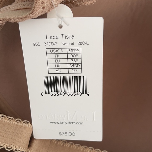 NWT Le Mystere Lace Tisha Natural Bra 34DD/E - Picture 2 of 11